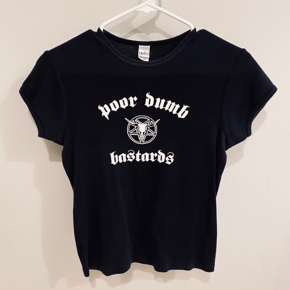 Black punk rock T-shirt